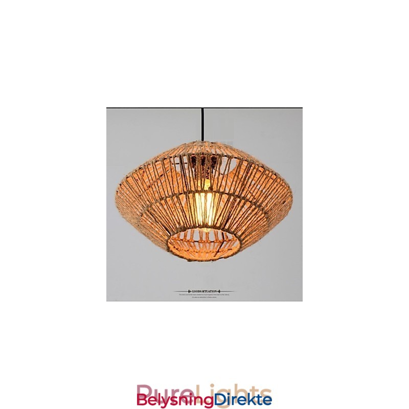 Vintage Taulaget Pendellampe Med Én Lyskilde