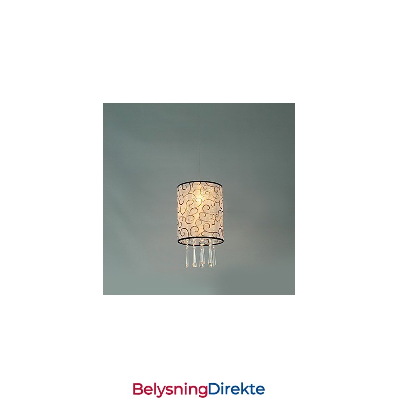 Moderne Og Moderne Trommekrystall I Ministil, Galvanisert Pendellampe