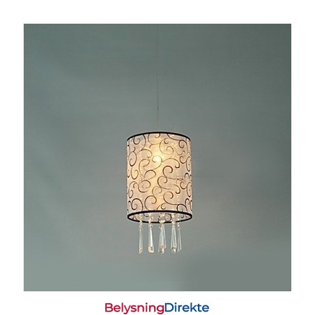 Moderne Og Moderne Trommekrystall I Ministil, Galvanisert Pendellampe