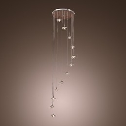 Moderne, Moderne Krystall, Mini-Stil, Krommetallpendellampe