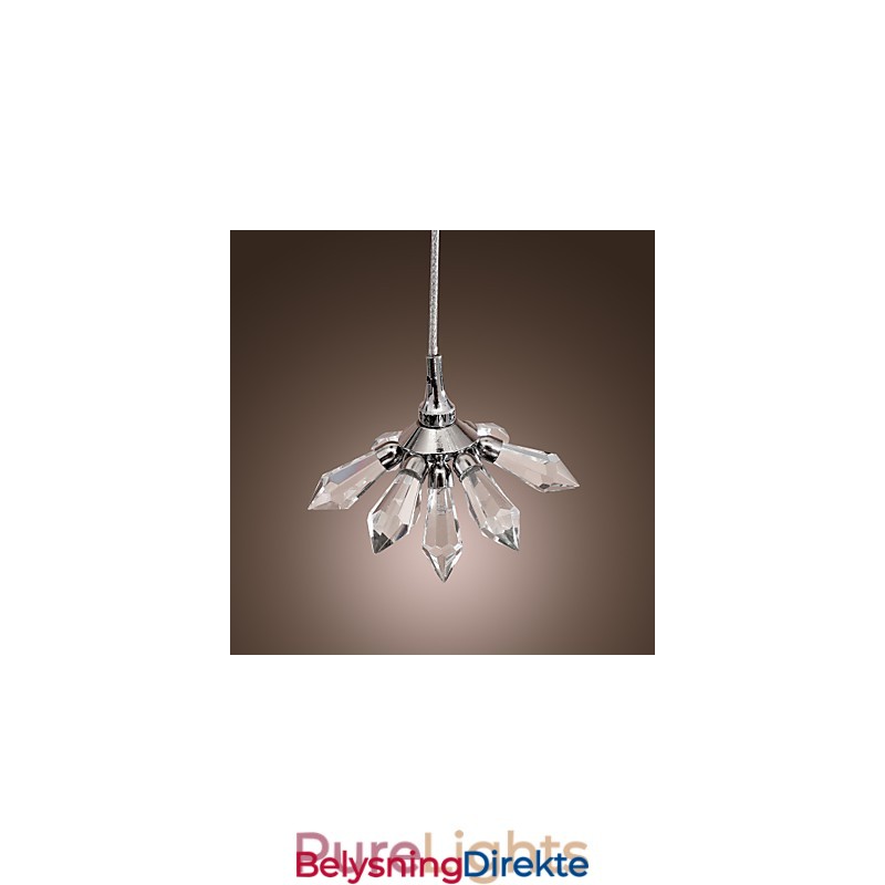 Moderne, Moderne Krystall, Mini-Stil, Krommetallpendellampe