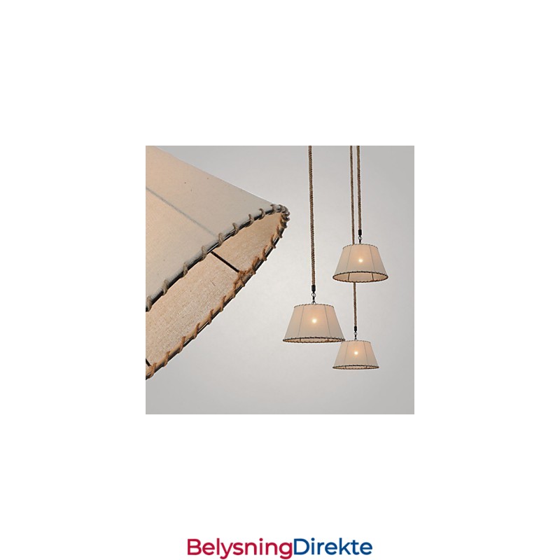 1 Lys Pendellamper Vintage Stil Industristil Gul Stoff Og Metall Dråpelampe