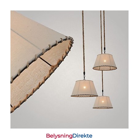 1 Lys Pendellamper Vintage Stil Industristil Gul Stoff Og Metall Dråpelampe