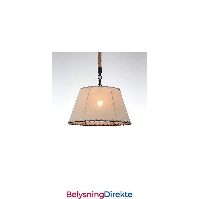 1 Lys Pendellamper Vintage Stil Industristil Gul Stoff Og Metall Dråpelampe