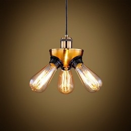 Amerikansk, Landlig Industriell Kobberlampe Med Tre Fot