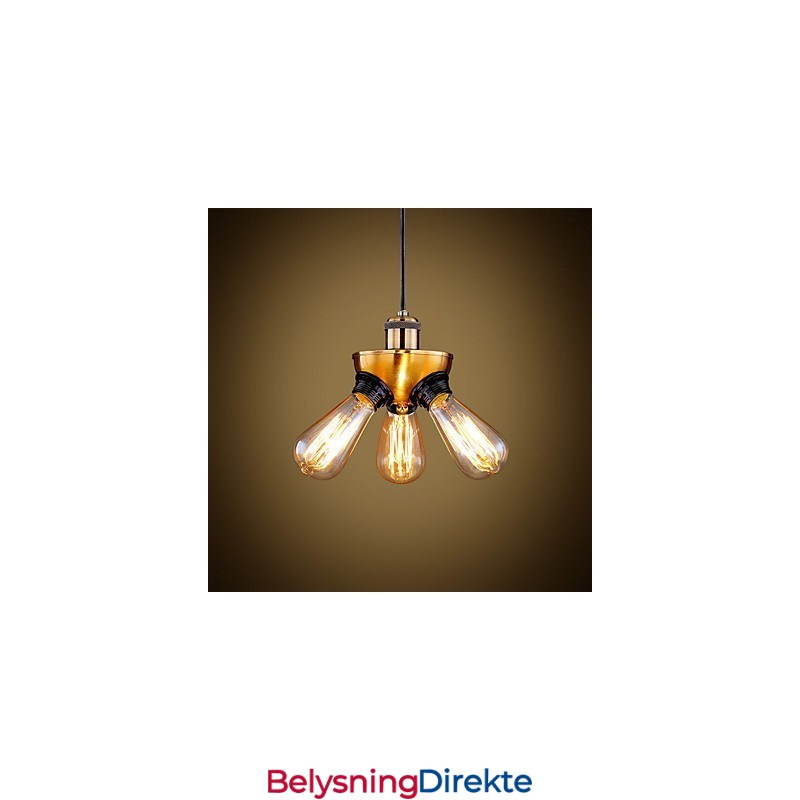 Amerikansk, Landlig Industriell Kobberlampe Med Tre Fot