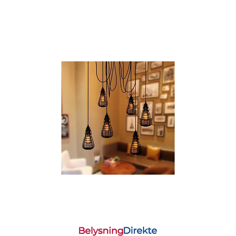 Amerikansk Industriell Kreativ Restaurering Av Gamle Metoder Smijernsburlampe Med Ett Hode