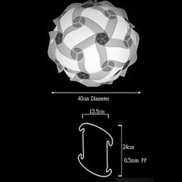 Gjør-Det-Selv Moderne Pendellampe Med Kule, 40 Cm