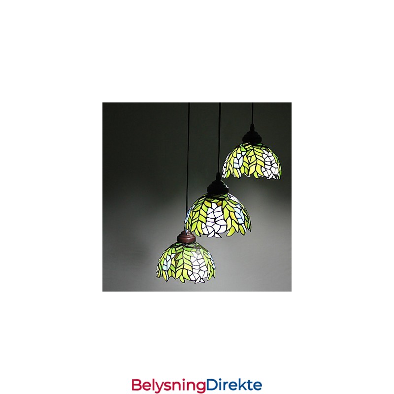 Europeisk Landlig Kreativ Kunst Lysekrone I Farget Glass Restaurering Av Gamle Skikker Lampelys