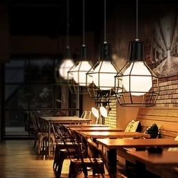 Landlig Galvanisert Metall Pendellampe For Garasje