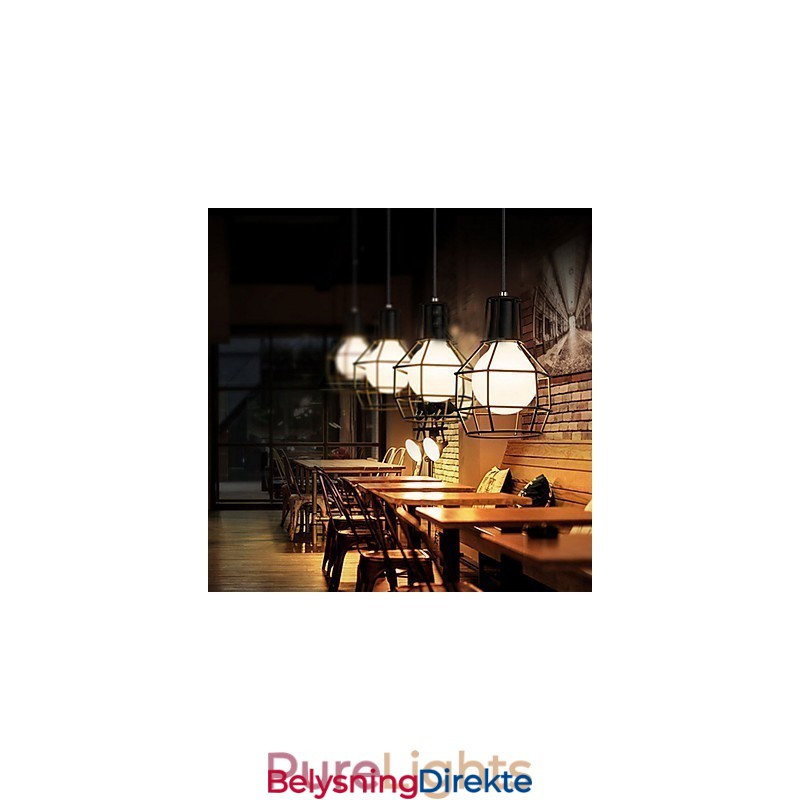 Landlig Galvanisert Metall Pendellampe For Garasje