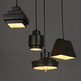 Amerikansk Landlig Retro Glasslysekrone Rusten Sittende Dråpelampe