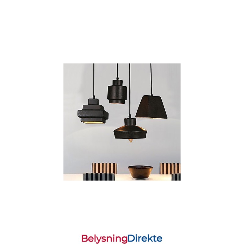 Amerikansk Landlig Retro Glasslysekrone Rusten Sittende Dråpelampe