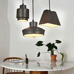 Amerikansk Landlig Retro Glasslysekrone Rusten Sittende Dråpelampe