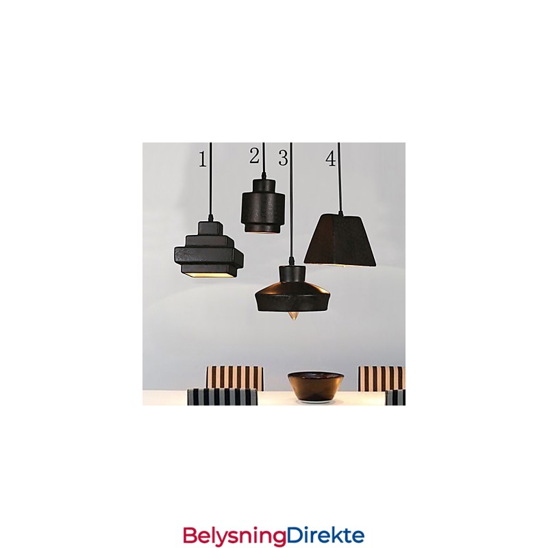 Amerikansk Landlig Retro Glasslysekrone Rusten Sittende Dråpelampe