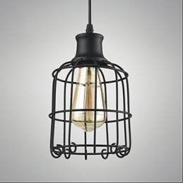 Edison Vintage Light Pendellampe Lysekrone Bur Lampeskjerm
