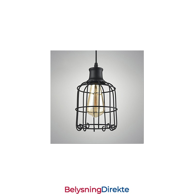 Edison Vintage Light Pendellampe Lysekrone Bur Lampeskjerm