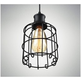 Edison Vintage Light Pendellampe Lysekrone Bur Lampeskjerm