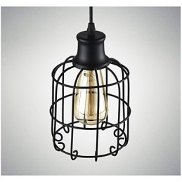 Edison Vintage Light Pendellampe Lysekrone Bur Lampeskjerm