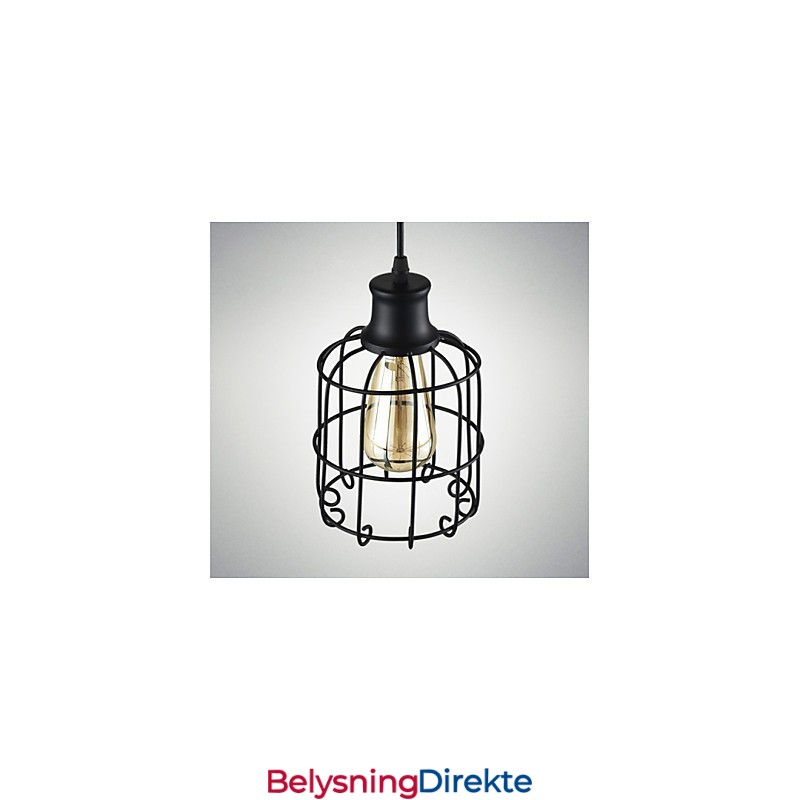 Edison Vintage Light Pendellampe Lysekrone Bur Lampeskjerm