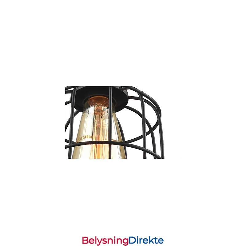 Edison Vintage Light Pendellampe Lysekrone Bur Lampeskjerm