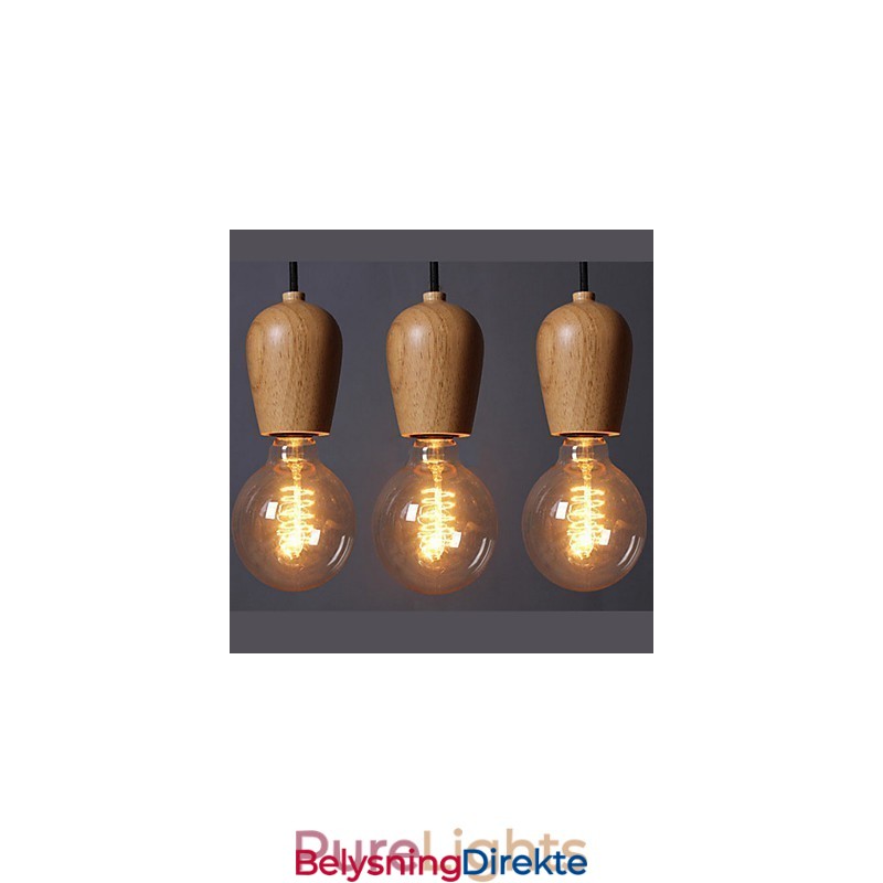 Landlig Ministil Andre Tre Bambus Pendellampe Garasje