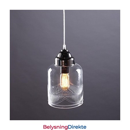 Moderne Samtids Tradisjonell Klassisk Vintage Lanterne Landlig Nikkel Glass Pendellampe Spisestue