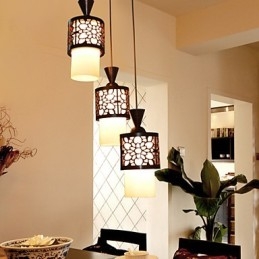 Moderne Kinesisk Stil Klassisk Heltre Tromme Kreativ Enkelthodet Droplight Lampe Lys