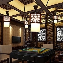 Moderne Kinesisk Stil Klassisk Heltre Tromme Kreativ Enkelthodet Droplight Lampe Lys