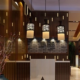 Moderne Kinesisk Stil Klassisk Heltre Tromme Kreativ Enkelthodet Droplight Lampe Lys