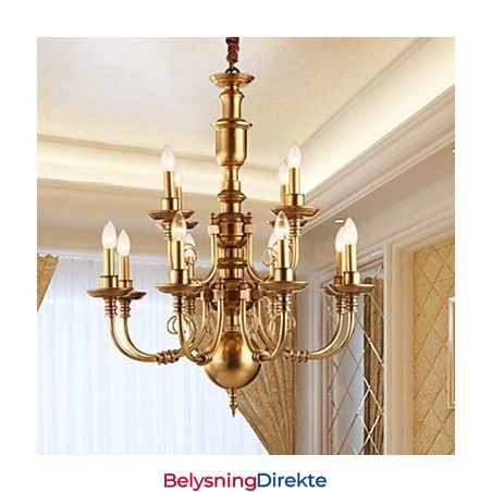 Lysekrone Tradisjonell Klassisk Rustikk Lodge Metall