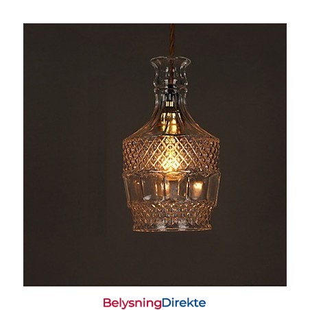 Romantisk Flaske Kreativ Utskåret Kunstglass Lysekrone Lys Anhengslampe