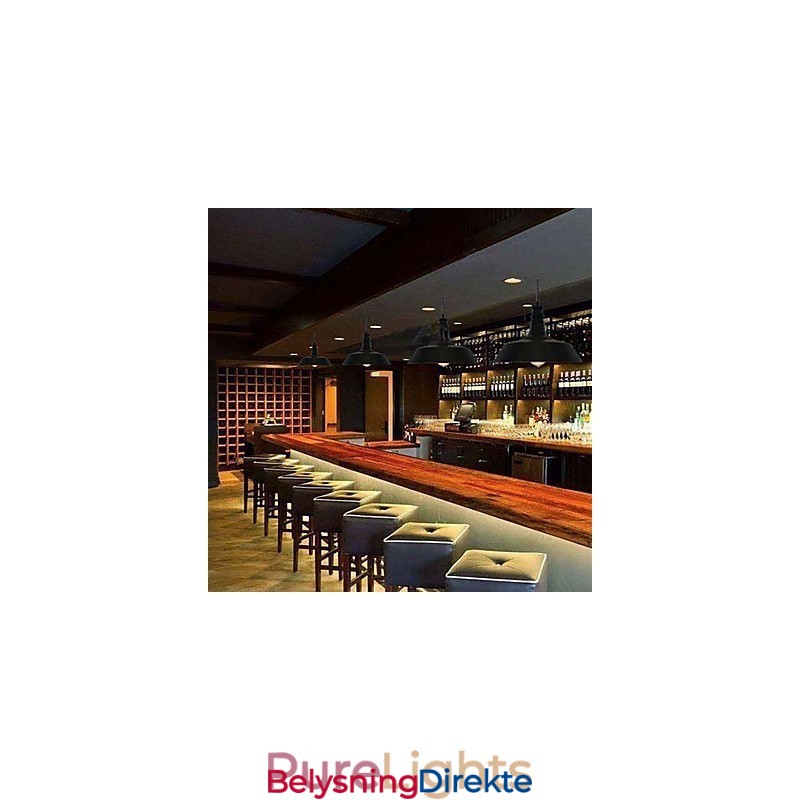 Vintage Maleri Metall Pendellampe