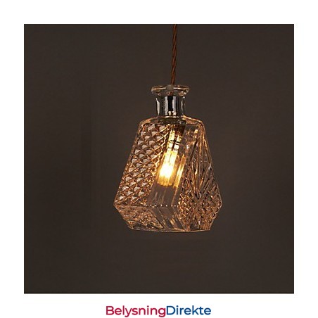 Romantisk Flaske Kreativ Utskåret Kunstglass Lysekrone Lys Anhengslampe