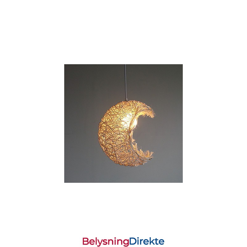 Moderne Landlig Cany Art Vevd Rotting Enkelthodet Droplight-Lampe