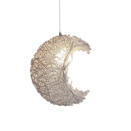 Moderne Landlig Cany Art Vevd Rotting Enkelthodet Droplight-Lampe
