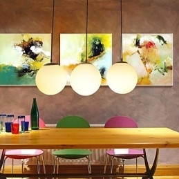 Glasskulelysekrone Sfærisk Lys Enkel Dråpeformet Lampebelysning Med Ett Hode