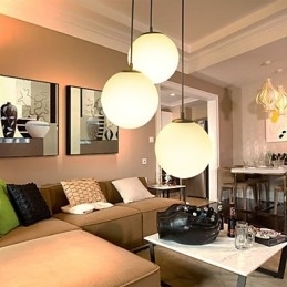 Glasskulelysekrone Sfærisk Lys Enkel Dråpeformet Lampebelysning Med Ett Hode