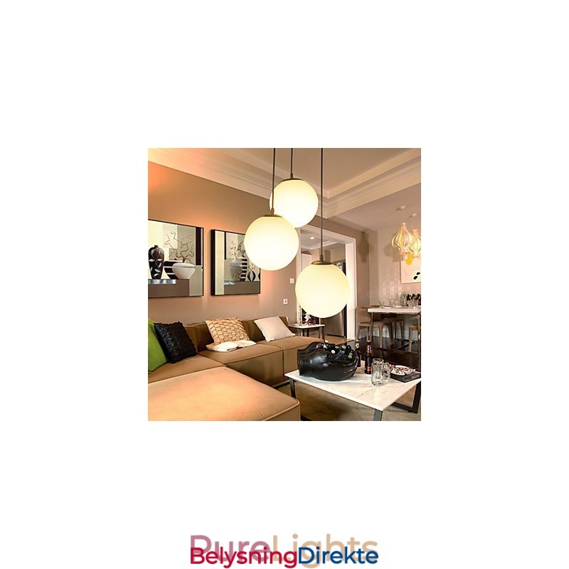 Glasskulelysekrone Sfærisk Lys Enkel Dråpeformet Lampebelysning Med Ett Hode