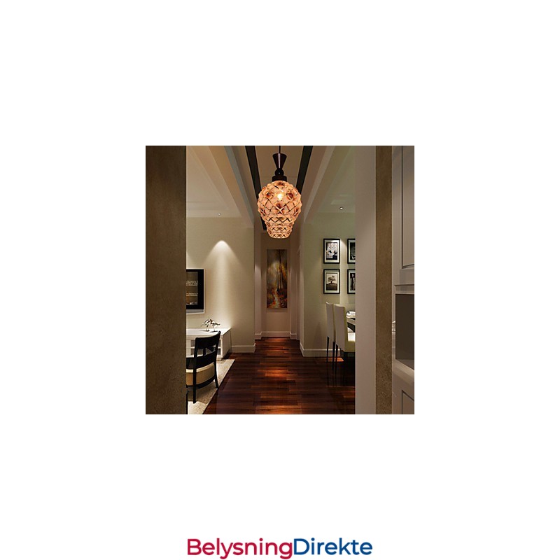 Sylindrisk Glass Rett Enkelthodet Trommel Trommel Enkel Dråpelyslampebelysning