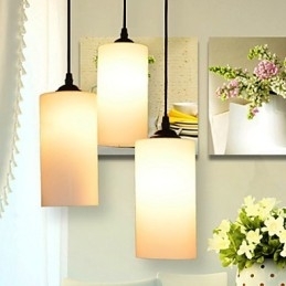 Rund, Rett Glasslampe Med Enkelt Hode