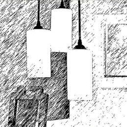 Rund, Rett Glasslampe Med Enkelt Hode