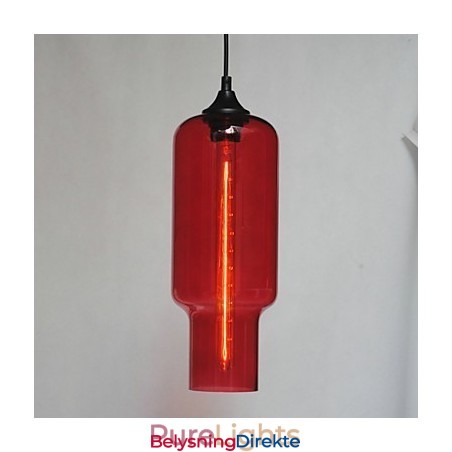 Moderne Glassanheng I Brunt Bobledesign