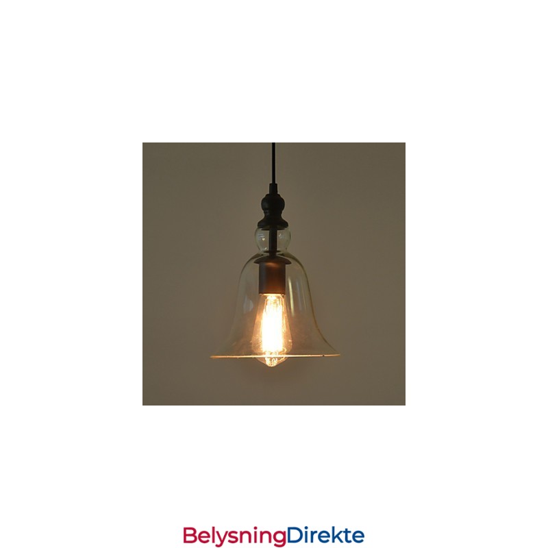 Vintage Industriell Retro Glasslysekrone Kreativ Minimalistisk Nattbordslampe Klar Farge