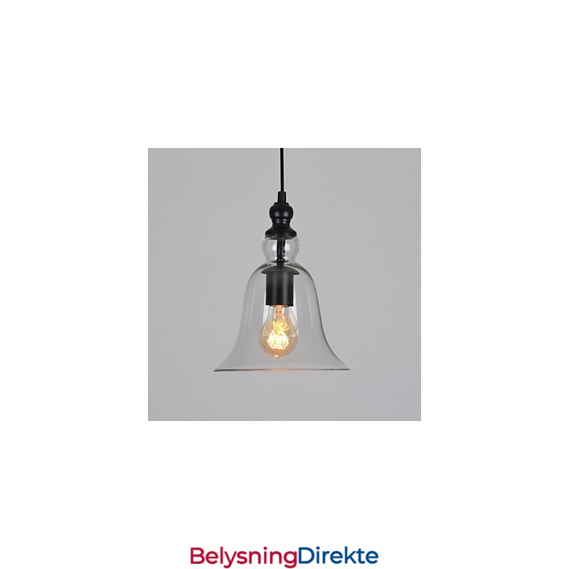 Vintage Industriell Retro Glasslysekrone Kreativ Minimalistisk Nattbordslampe Klar Farge