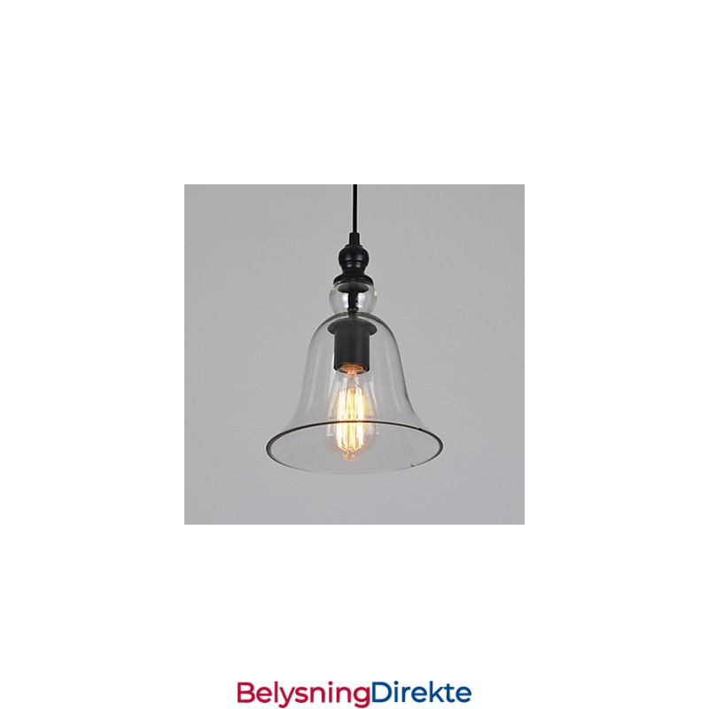 Vintage Industriell Retro Glasslysekrone Kreativ Minimalistisk Nattbordslampe Klar Farge