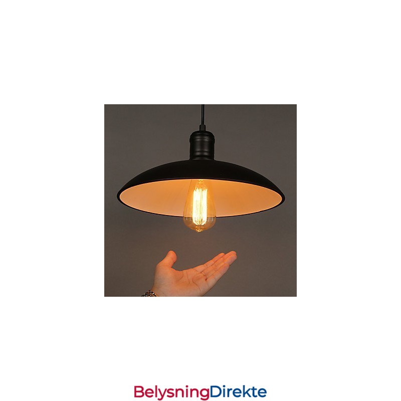 Lamper Og Lanterner Kunstrestaurering Enkelthodet Smijerns Flygende Tallerken Droplight