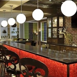 Kontraktert Hvit Glasskule Dekorativ Lysekrone Lys