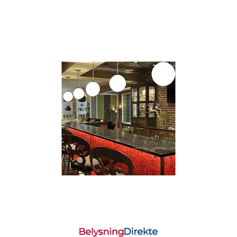 Kontraktert Hvit Glasskule Dekorativ Lysekrone Lys