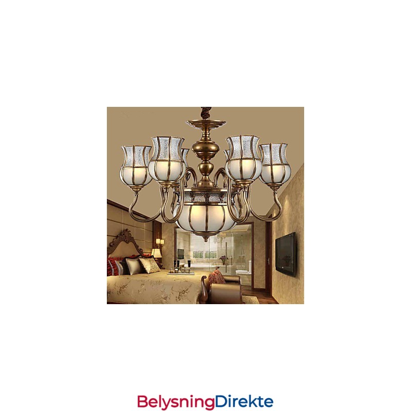 Lysekrone Tradisjonell Klassisk Rustikk Lodge Metall